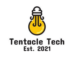 Tentacle - Light Bulb Jellyfish logo design