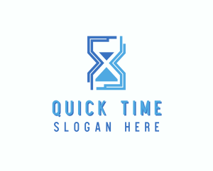 Minute - Blue Sand Clock logo design