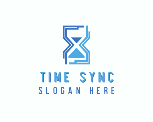 Blue Sand Clock logo design