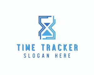 Blue Sand Clock logo design