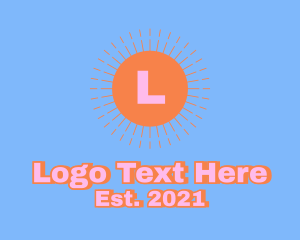 Trendy - Retro Sunburst Letter logo design