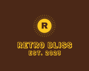 Nostalgia - Retro Hipster Sunburst logo design