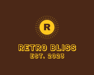 Nostalgic - Retro Hipster Sunburst logo design