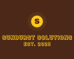 Sunburst - Retro Hipster Sunburst logo design