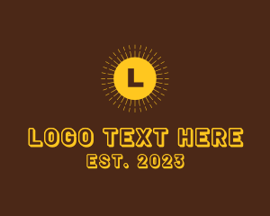 Nostalgic - Retro Hipster Sunburst logo design