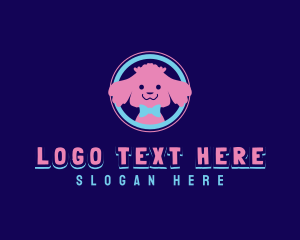 Hound - Pet Dog Grooming Ribbon logo design