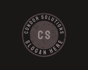 Grunge Circle Business logo design