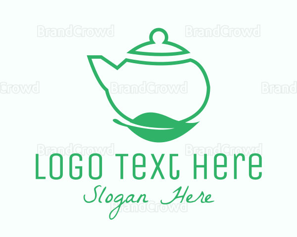 Organic Tea Teapot Logo