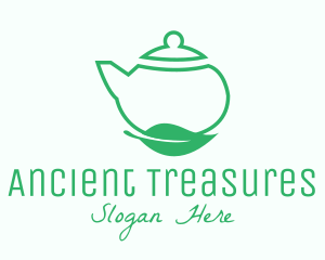 Organic Tea Teapot logo design