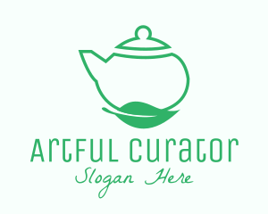 Organic Tea Teapot logo design