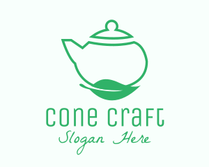 Organic Tea Teapot logo design