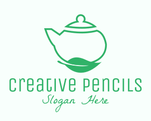 Organic Tea Teapot logo design