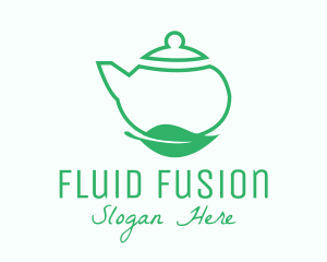 Organic Tea Teapot logo design