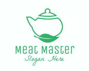 Organic Tea Teapot logo design