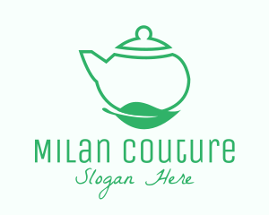 Organic Tea Teapot logo design