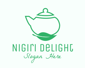 Organic Tea Teapot logo design