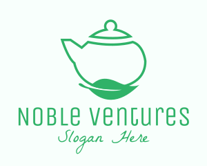 Organic Tea Teapot logo design