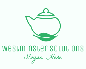 Organic Tea Teapot logo design