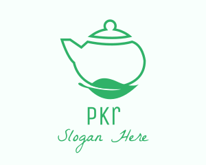 Organic Tea Teapot logo design