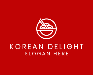 Korean - Oriental Ramen Food Stall logo design