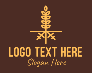 Wheat Farm - Golden Wheat Farm logo design