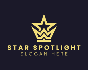 Yellow Star Crown  logo design