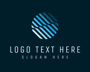 Geometric - Modern Sphere Stripes logo design