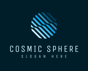 Modern Sphere Stripes logo design