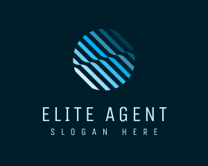 Agent - Modern Sphere Stripes logo design
