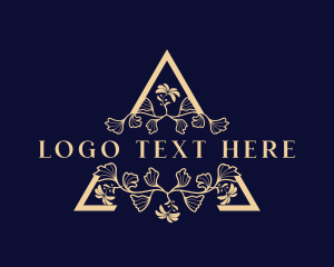 Triangle - Botanical Garden Floral logo design