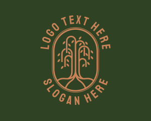 Agriculture - Organic Willow Tree logo design