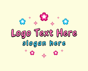 Sparkle - Girly Flower Accessories logo design