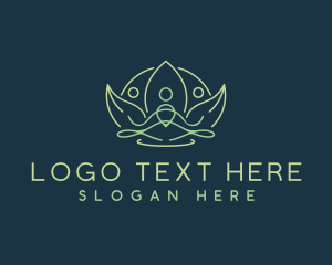 Relax - Yoga Lotus Health logo design