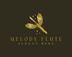 Flute - Musical Instrument Flute logo design