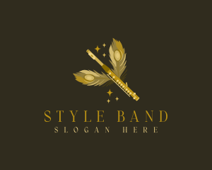 Musical Instrument Flute logo design