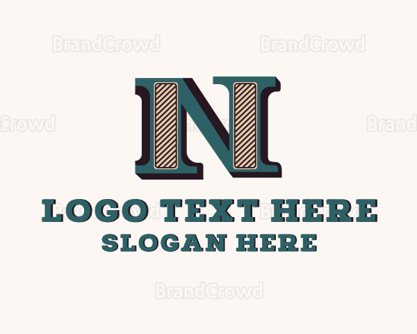 Vintage Boutique Letter N Logo