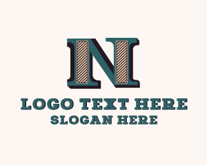 Interior Design - Vintage Boutique Letter N logo design