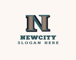 Vintage Boutique Letter N logo design