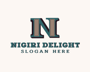 Vintage Boutique Letter N logo design