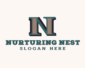 Vintage Boutique Letter N logo design