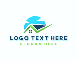 Mortgage - Check Roof House Property logo design