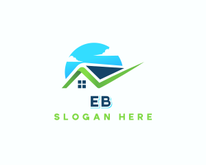 Construction - Check Roof House Property logo design