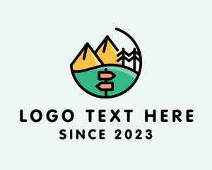 Destination - Outdoor Park Mountain Camp logo design