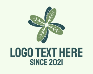 Environment Friendly - Leaf Electric Fan logo design