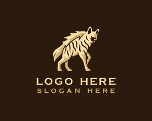Snow Leopard - Wild Hyena Animal logo design