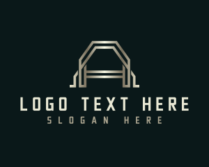 Metal - Architect Builder Letter A logo design