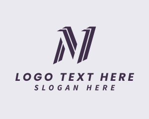 Negative Space - Creative Brand Letter N logo design
