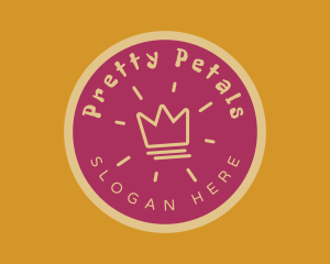 Funky Feminine Crown logo design