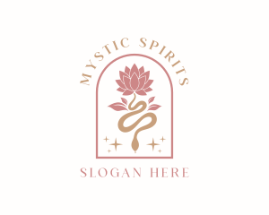 Lotus Flower Snake logo design