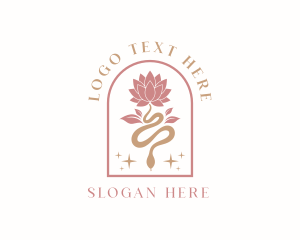 Lotus Flower Snake Logo